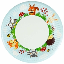 Paper Plates - Woodland Animals 8 pcs